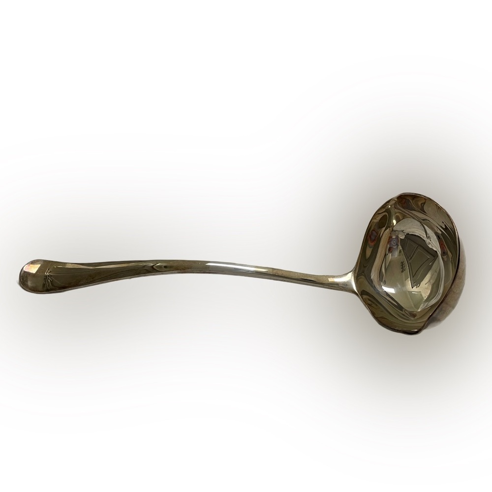 Vintage Gerity Georgian Punch Double Lipped Bowl Soup Ladle Stamped G48 12 5/8”